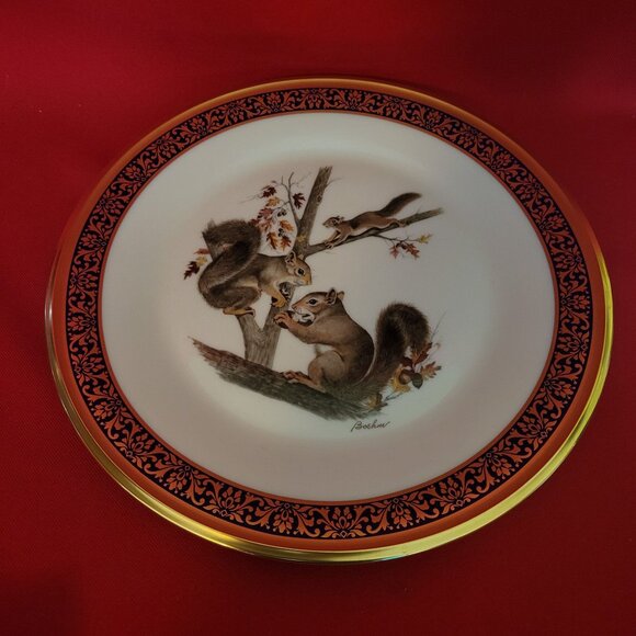 VTG Lenox Woodland Wildlife Boehm Squirrels 1979 Collectible Plate - Picture 8 of 11